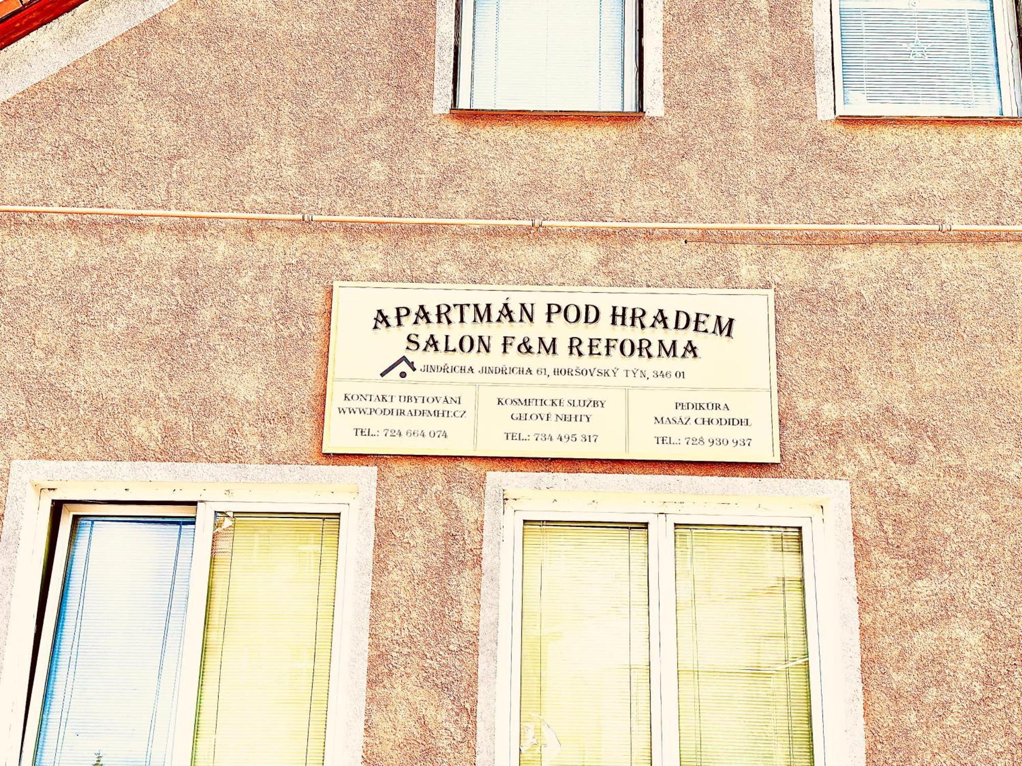 Apartman Pod Hradem Horšovský Týn 外观 照片